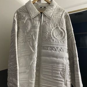 vintage white leather Escalade Pelle Pelle  Jacket